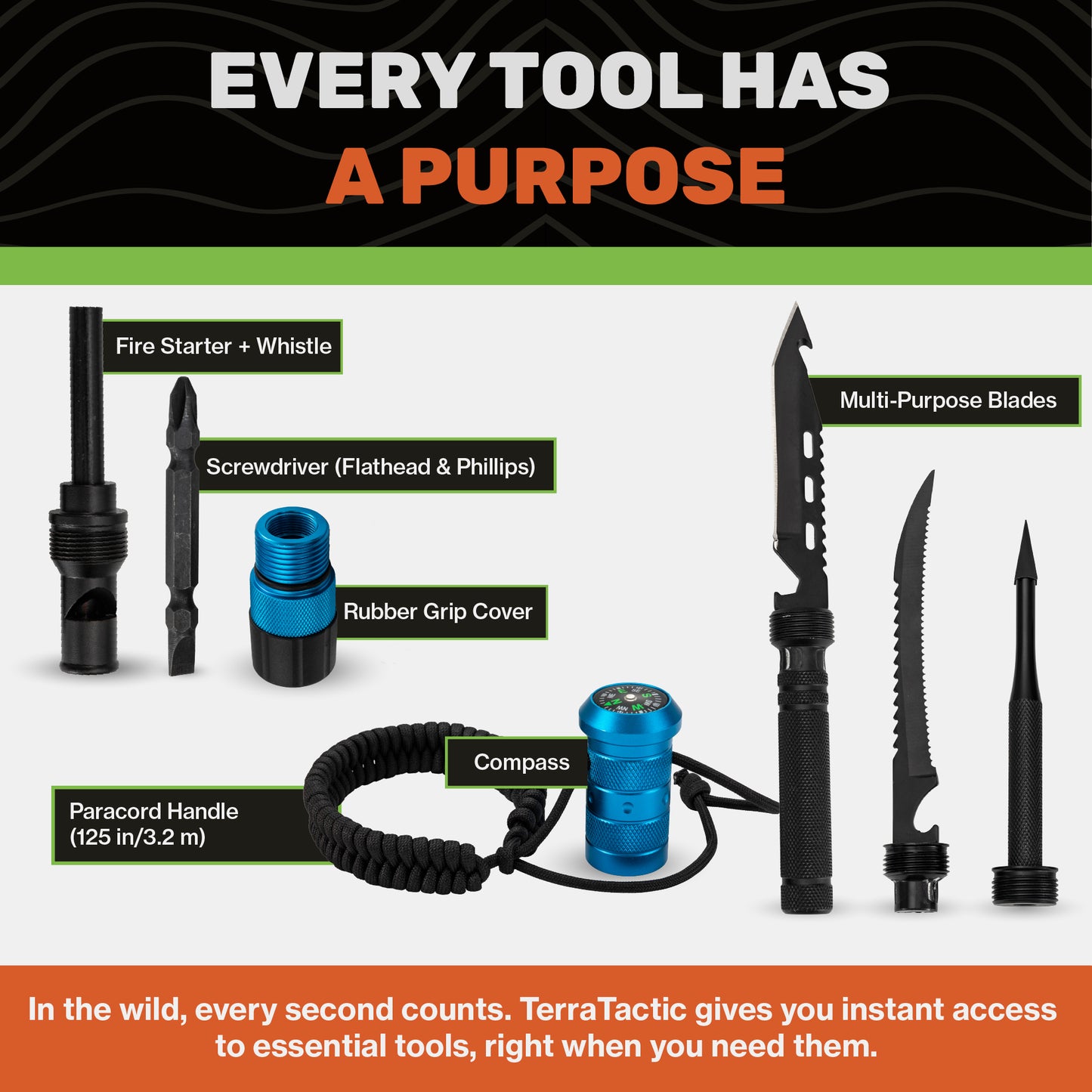 hiking pole accessories including grip, cord and multipurpose outdoor attachments"